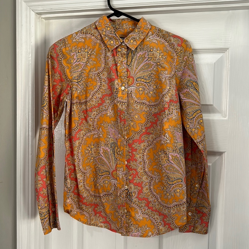Jcrew Paisley button up dress shirt. Very nice worn twice.